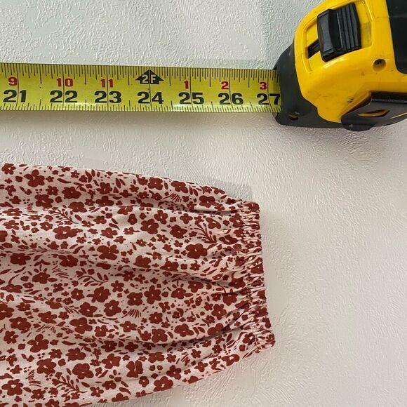 ZARA Girls Red Floral Ruffle Blouse | Size 13–14 (164 cm) | Long Sleeve Top - Picture 5 of 6